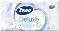 Zewa Deluxe Cotton Fresh 3 kārtu tualetes papīrs 8 ruļļi | Multum