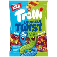 Trolli Squiggle Twist Suss & Sauer želejas konfektes 175g | Multum