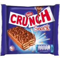 Nestle Crunch Snack x3 vafeles batoniņš šokolādē 99g | Multum