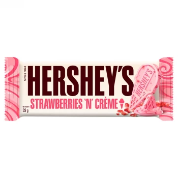 Hershey's Strawberries'n'creme šokolāde ar zemeņu saldējuma garšu 39g | Multum
