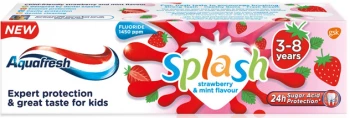 Aquafresh Splash Strawberry Mint 3-8 y 50ml | Multum