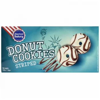 American Bakery Donut Cookies Striped cepumi 120g | Multum