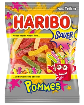 Haribo Sauer Pommes želejas konfektes 100g | Multum