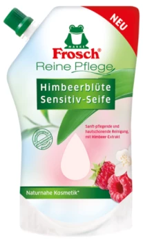 Frosch Sensitiv šķidrās ziepes rezerve ar aveņu aromātu 500ml | Multum