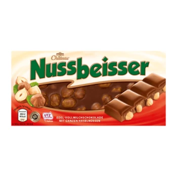 Nussbeiser Okienko Vollmilch piena šokolāde ar riekstiem 100g | Multum