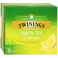 Twinings zaļā tēja ar citronu garšu 50 paciņas | Multum