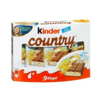 Kinder Country Šokolādes batoniņi ar piena krēma un kraukšķīgu graudu pildījumu 211,5g | Multum