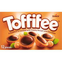 Storck Toffifee konfektes ar riekstu, riekstu krēmu, karameli un šokolādi 100g | Multum