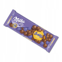 Milka Bubbly alpu piena šokolāde ar karameļu krēma pildījumu 250g | Multum