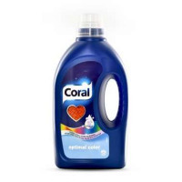 Coral Optimal Color šķidrais veļas mazgāšanas līdzeklis krāsainai veļai 1.25L | Multum
