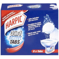 Harpic 3in1 Active Tabs tabletes tualetes poda tīrīšanai 200g | Multum