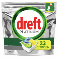 Dreft Platinum kapsulas ar citronu aromātu trauku mazgāšanas mašīnai 23x | Multum