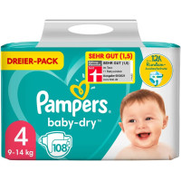 Pampers Baby dry Maxi Pack 4 (9-14Kg) autiņbiksītes 108gab | Multum