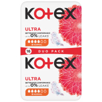 Kotex Ultra Normal higiēniskās paketes 16gb | Multum