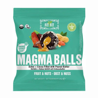 Fit-Fit Mini Magma dateļu, kakao uzkodu bumbiņas ar zemesriekstu sviesta pildījumu 48g | Multum