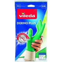 Vileda Dermo+ mājsaimniecības cimdi (gumijas) L izmērs | Multum