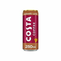 Costa Coffee kafijas dzēriens- latte ar karameļu garšu 250ml | Multum