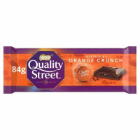 Quality Street piena šokolāde ar apelsīnu garšas pildījumu un cukura kraukšķiem 84g | Multum