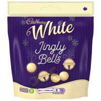 Cadbury White Jingly Bells baltās šokolādes konfektes 73g | Multum