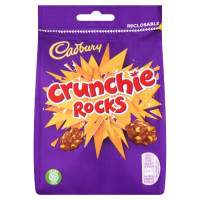 Cadbury Crunchy Rocks šokolādes konfektes ar medus un kukurūzas pārslu kraukšķiem 110g | Multum