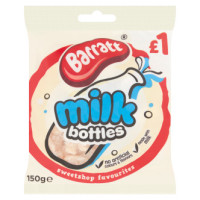 Barratt Milk Bottles želejas konfektes ar piena garšu 150g | Multum
