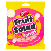 Barratt Fruit Salad košļājamas konfektes ar aveņu un ananasu garšu 120g | Multum
