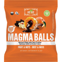 Fit Fit Magma aprikožu bumbiņas ar tumšo praline pildījumu un kokosriekstu skaidiņām 48g | Multum