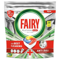 Fairy PlatinumPlus trauku mazgāšanas tabletes ar citronu smaržu 28x | Multum