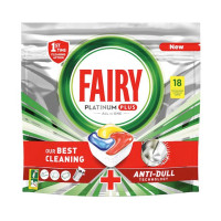 Fairy Platinum kapsulas ar citronu smaržu trauku mazgāšanas mašīnai 18gab | Multum