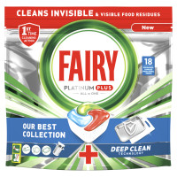 Fairy Platinum kapsulas ar svaigu smaržu trauku mazgāšanas mašīnai 18gab | Multum