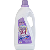 Saamix 2in1 šķidrais veļas mazgāšanas līdzeklis ar mīkstinošu efektu krāsainai veļai 3,125L | Multum