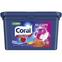 Coral Optimal Color veļas mazgāšanas kapsulas krāsainai veļai 16gab, 339g | Multum