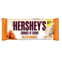 Hershey's baltā šokolāde ar cepumu gabaliņiem un sāļās karameles garšu 90g | Multum