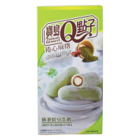 Q Brand Mochi rolls ar zaļās tējas un sarkano pupiņu krēma garšu 150g | Multum