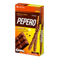 Lotte Pepero cepumu nūjiņas ar šokolādes un kraukšķu krēma pārklājumu 39g | Multum