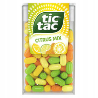 Tic Tac Citrus mix dražejas ar citrusaugļu garšu 18g | Multum