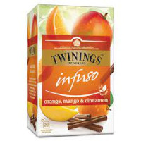 Twinings Infuso augļu tēja ar apelsīnu, mango un kaneļa garšu 20 paciņas, 30g | Multum
