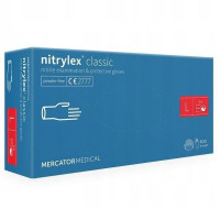 Mercator nitrylex® nitrila cimdi bez pūdera, zili, L izmērs 100gab | Multum
