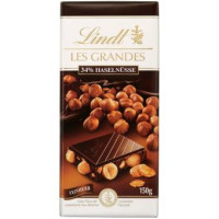 LINDT Les Grandes tumšās šokolādes tāfelīte ar veseliem lazdu riekstiem 150g | Multum