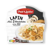 PAUL & LOUISE Trusis Dižonas sinepju mērcē ar rīsiem 300g | Multum