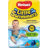 HUGGIES Little Swimmers autiņbiksītes peldēšanai #3-4, 7-15kg, 12gab | Multum