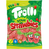 TROLLI Sour Strawbies želejas konfektes 150g | Multum