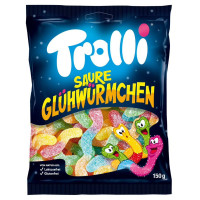 TROLLI Saure Glühwürmchen želejas konfektes 150g | Multum