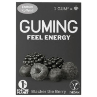 GUMING Feel Energy Blacker Berry košļājamā gumija ar kofeīnu 28g | Multum