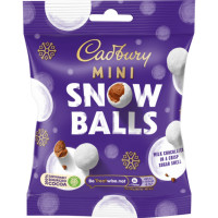 CADBURY Dairy Milk Snow Balls piena šokolāde 80g | Multum