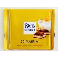 RITTER SPORT Olympia ar jogurta, medus, riekstu, vīnogu cukura pildījumu 100g | Multum