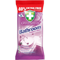 Green Shield Bathroom mitrās salvetes vannasistabas virsmu tīrīšanai x70 | Multum