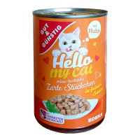 G&G Hello My Cat Huhn konservi kaķiem ar cāli 415g | Multum