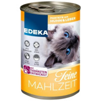 Edeka Feine Mahlzeit konservi kaķiem ar vistu un aknām 400g | Multum
