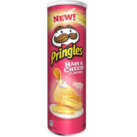 Pringles čipsi ar šķiņķa un siera garšu 165g | Multum